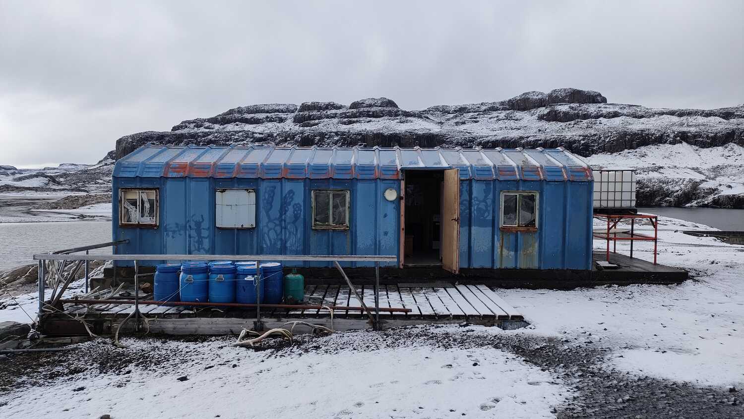 Ancien fillod du port d&rsquo;Armor sous la neige.